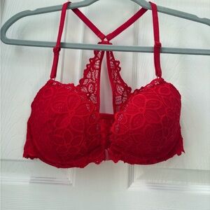Victoria's Secret Red Lace Bra